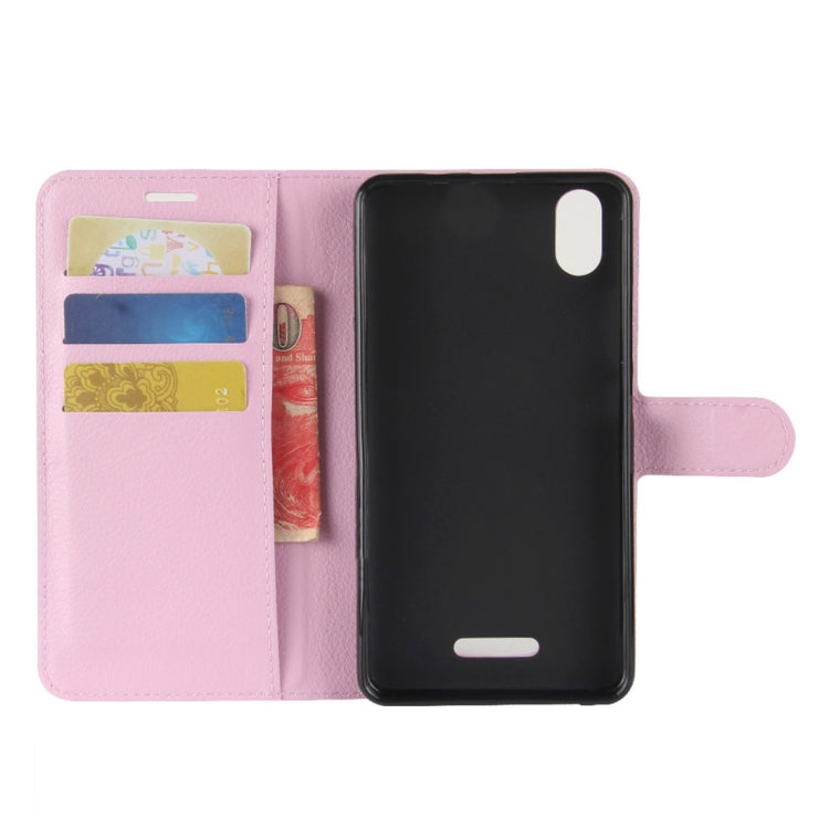 For Wiko Lenny 4 Plus Litchi Texture Horizontal Flip Leather Case with Wallet & Holder & Card Slots