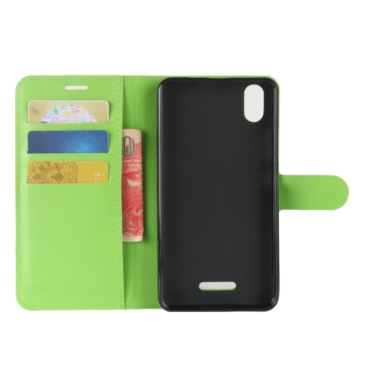 For Wiko Lenny 4 Plus Litchi Texture Horizontal Flip Leather Case with Wallet & Holder & Card Slots