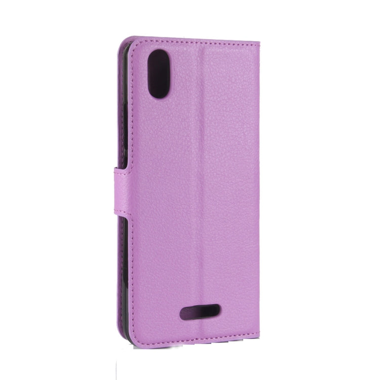 For Wiko Lenny 4 Plus Litchi Texture Horizontal Flip Leather Case with Wallet & Holder & Card Slots