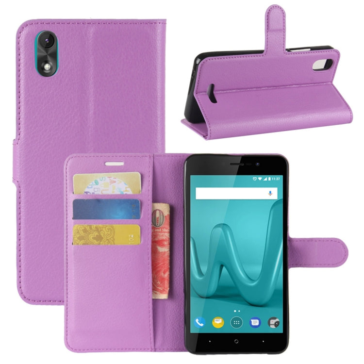 For Wiko Lenny 4 Plus Litchi Texture Horizontal Flip Leather Case with Wallet & Holder & Card Slots