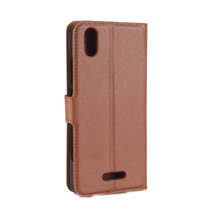 For Wiko Lenny 4 Plus Litchi Texture Horizontal Flip Leather Case with Wallet & Holder & Card Slots