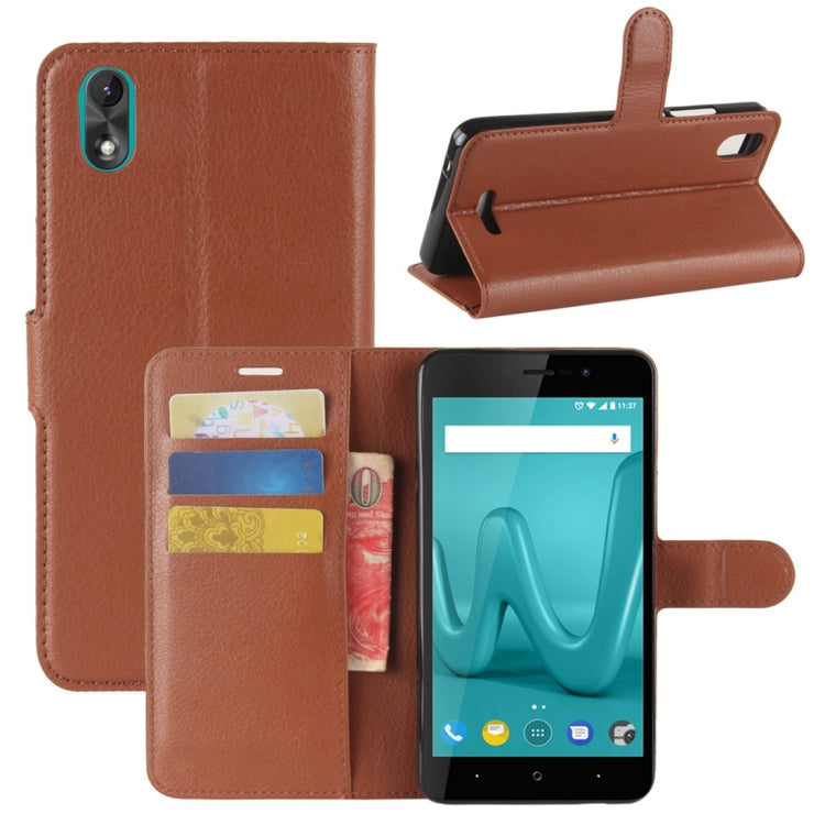 For Wiko Lenny 4 Plus Litchi Texture Horizontal Flip Leather Case with Wallet & Holder & Card Slots