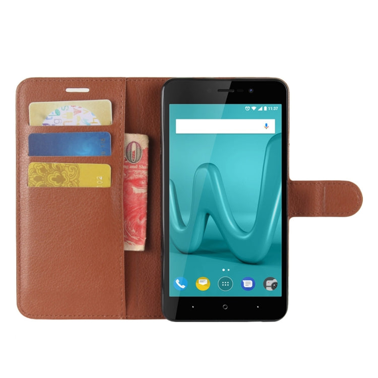 For Wiko Lenny 4 Plus Litchi Texture Horizontal Flip Leather Case with Wallet & Holder & Card Slots