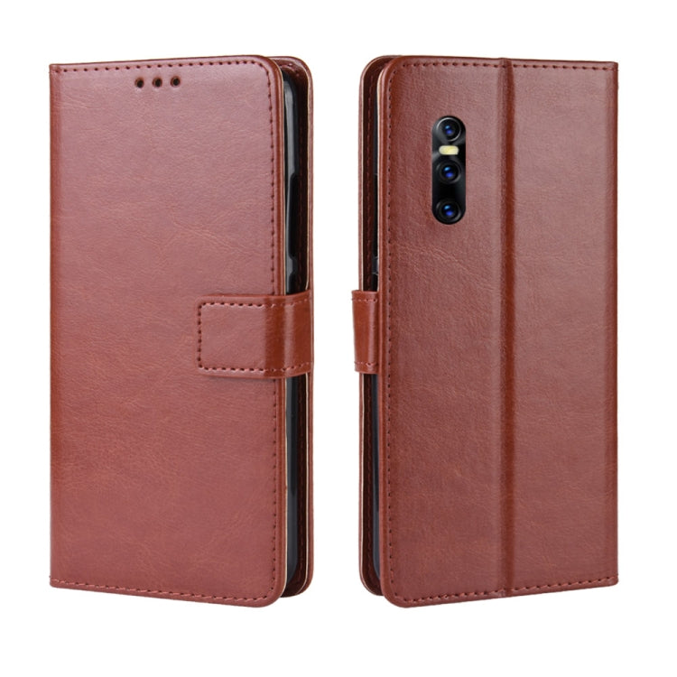 Retro Crazy Horse Texture Horizontal Flip Leather Case for VIVO V15 Pro, with Holder & Card Slots & Photo Frame
