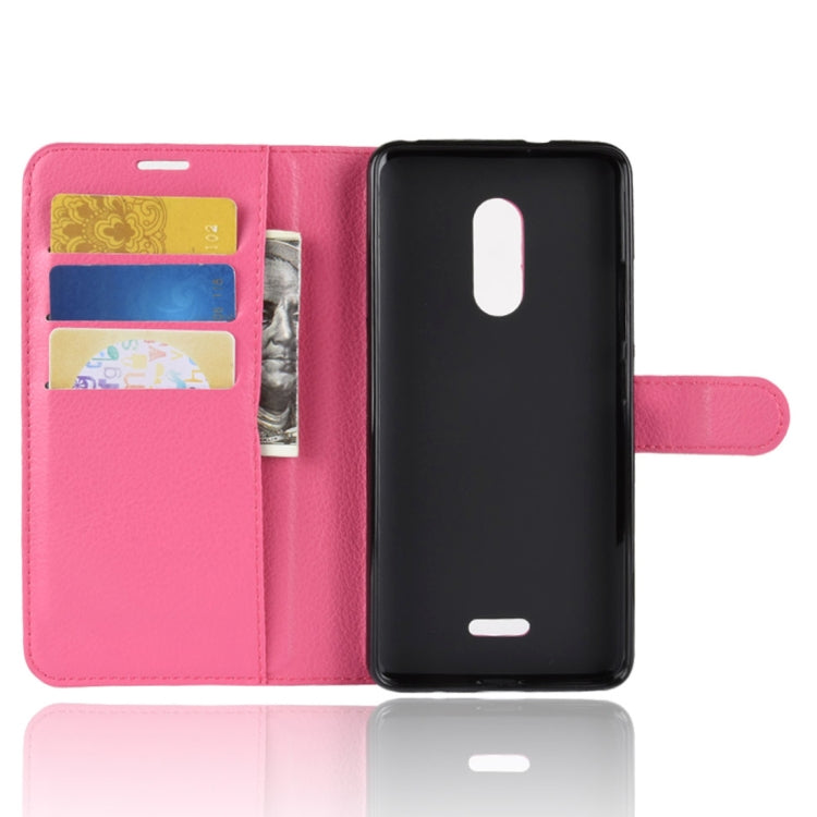 For Alcatel 3C Litchi Texture Horizontal Flip Leather Case with Wallet & Holder & Card Slots