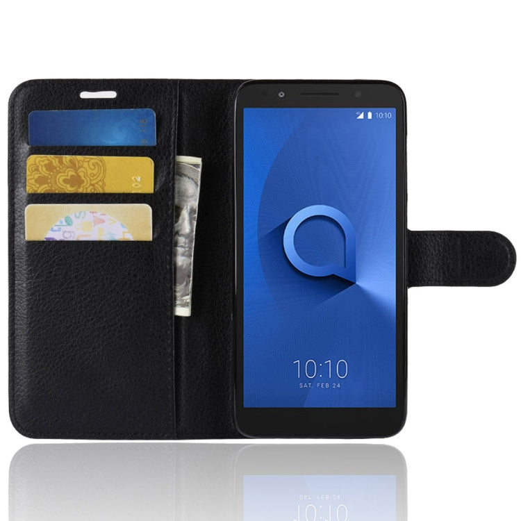 Litchi Texture Horizontal Flip Leather Case for Alcatel 1X, with Wallet & Holder & Card Slots
