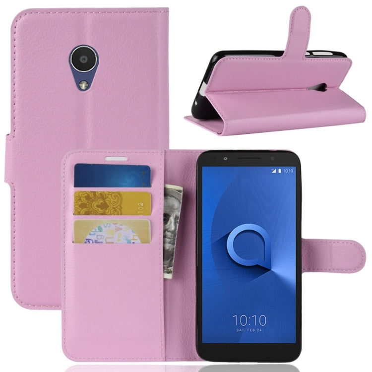 Litchi Texture Horizontal Flip Leather Case for Alcatel 1X, with Wallet & Holder & Card Slots