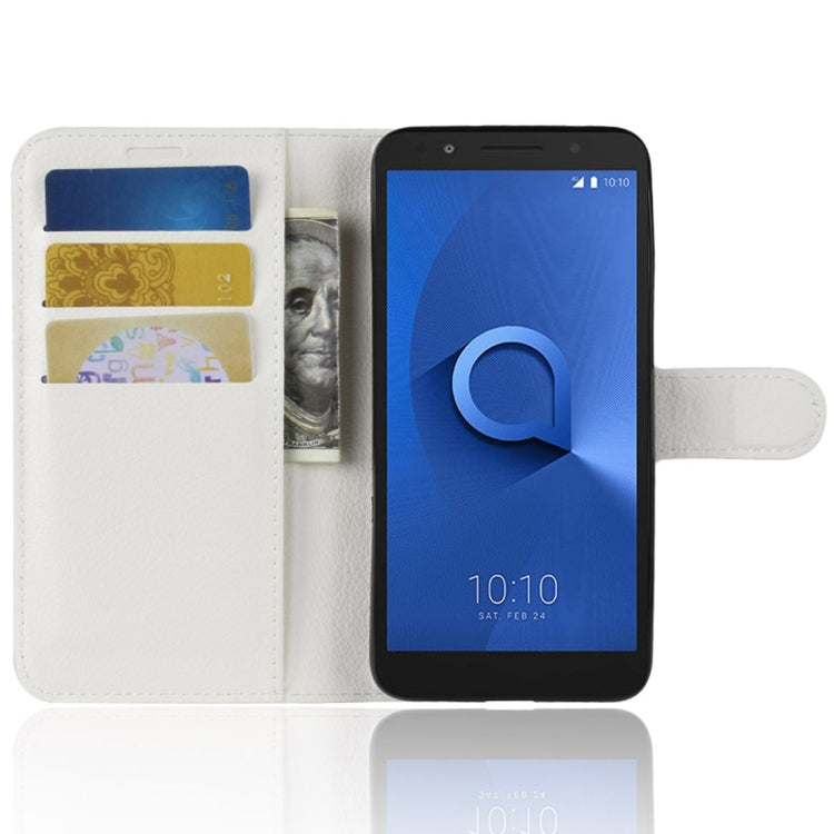 Litchi Texture Horizontal Flip Leather Case for Alcatel 1X, with Wallet & Holder & Card Slots