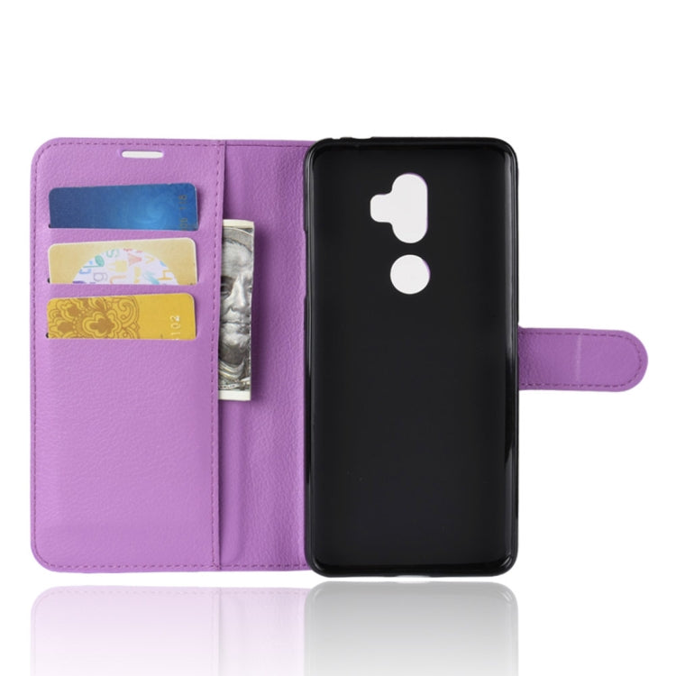 Litchi Texture Horizontal Flip Leather Case for Alcatel 3V, with Wallet & Holder & Card Slots