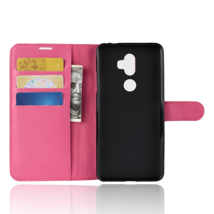 Litchi Texture Horizontal Flip Leather Case for Alcatel 3V, with Wallet & Holder & Card Slots
