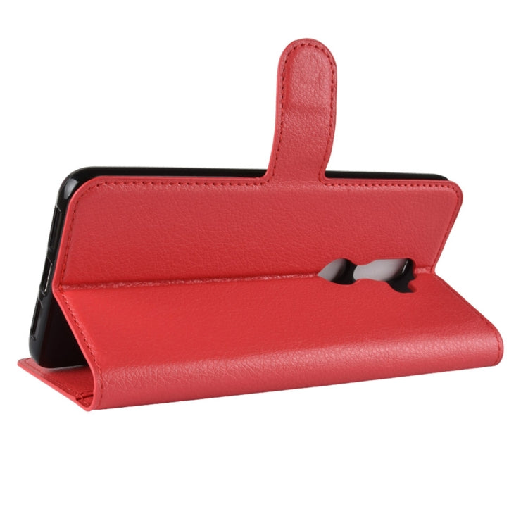 Litchi Texture Horizontal Flip Leather Case for Alcatel 3V, with Wallet & Holder & Card Slots