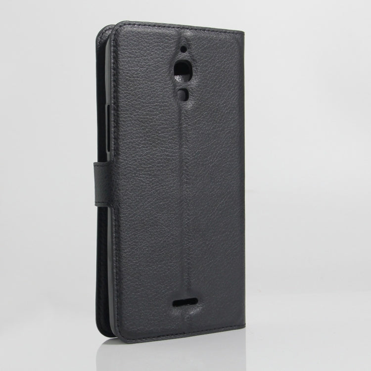 Litchi Texture Horizontal Flip Leather Case for Alcatel Pixi 4 6.0 (3G), with Wallet & Holder & Card Slots