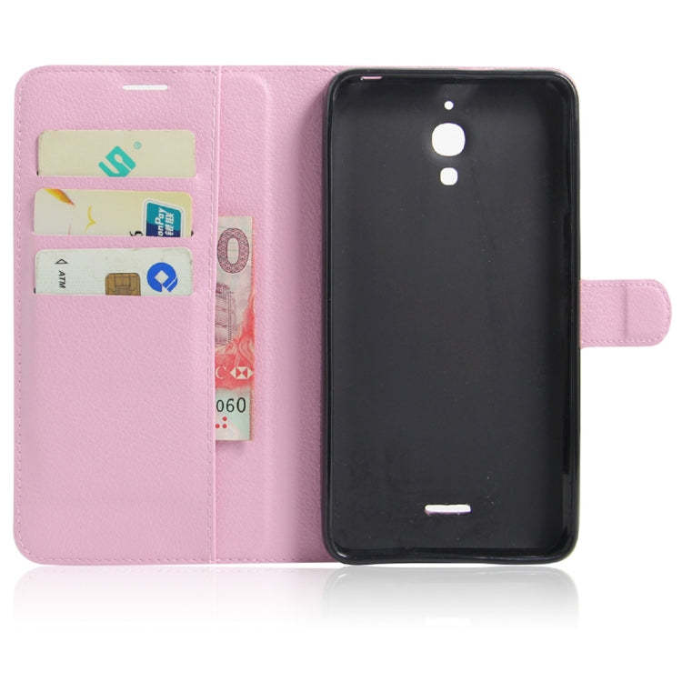 Litchi Texture Horizontal Flip Leather Case for Alcatel Pixi 4 6.0 (3G), with Wallet & Holder & Card Slots
