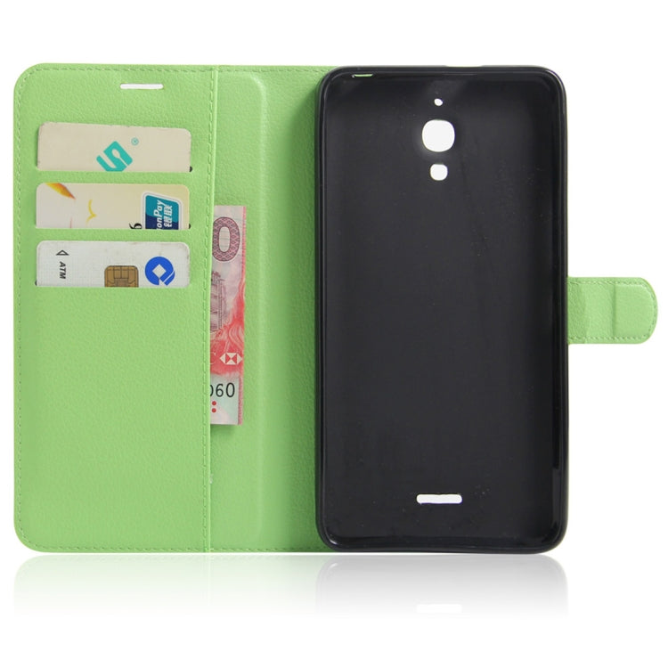 Litchi Texture Horizontal Flip Leather Case for Alcatel Pixi 4 6.0 (3G), with Wallet & Holder & Card Slots