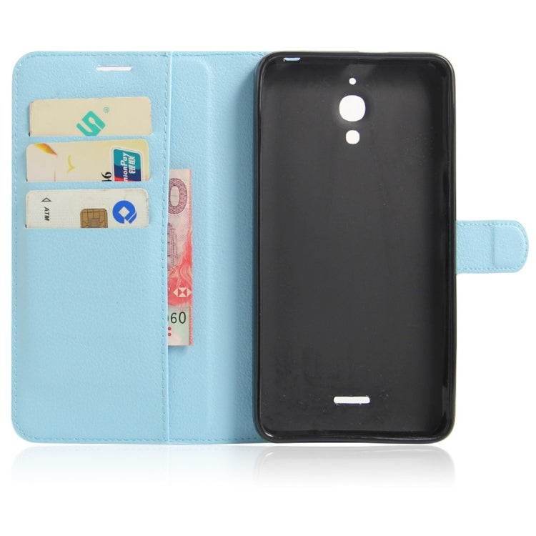Litchi Texture Horizontal Flip Leather Case for Alcatel Pixi 4 6.0 (3G), with Wallet & Holder & Card Slots
