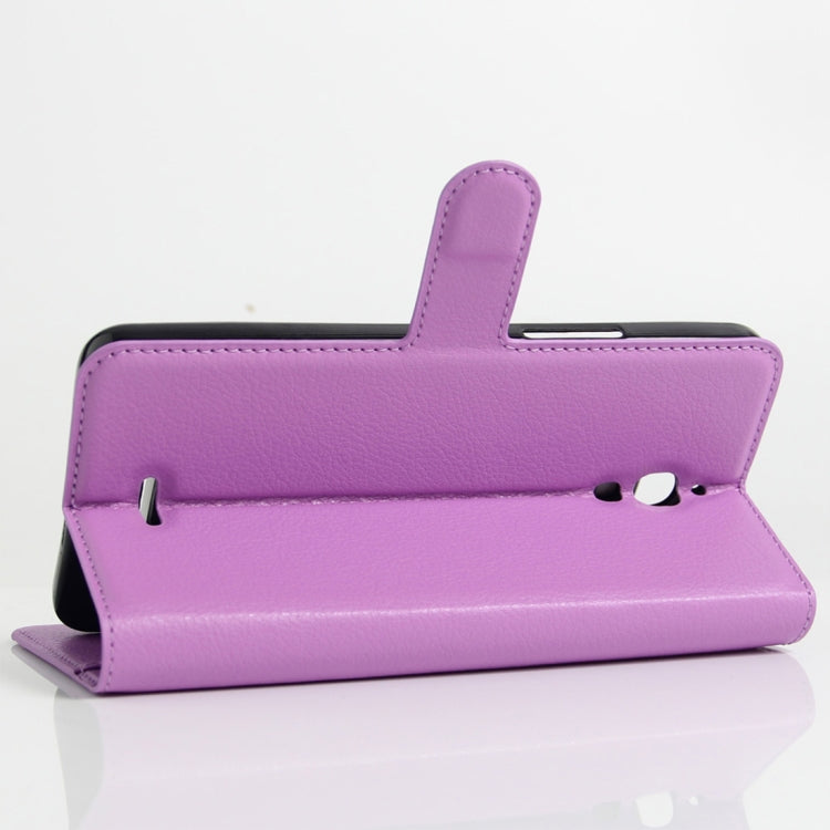Litchi Texture Horizontal Flip Leather Case for Alcatel Pixi 4 6.0 (3G), with Wallet & Holder & Card Slots