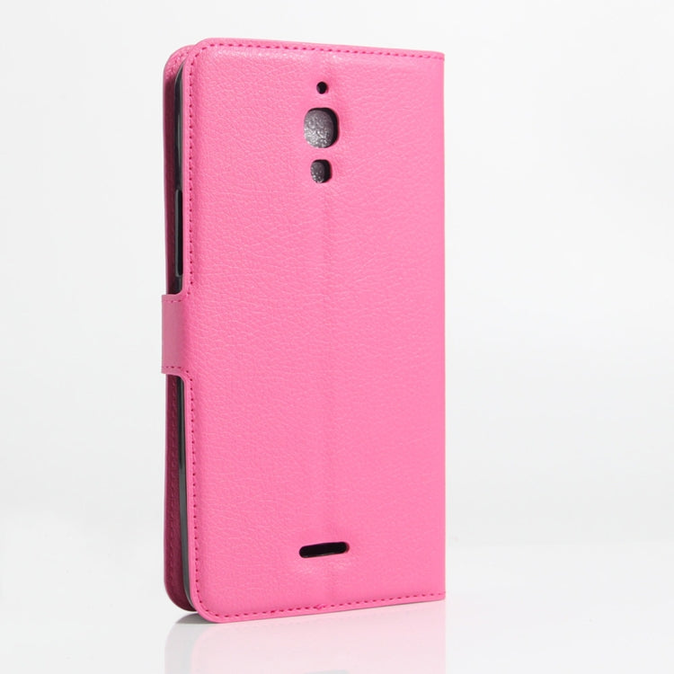 Litchi Texture Horizontal Flip Leather Case for Alcatel Pixi 4 6.0 (3G), with Wallet & Holder & Card Slots