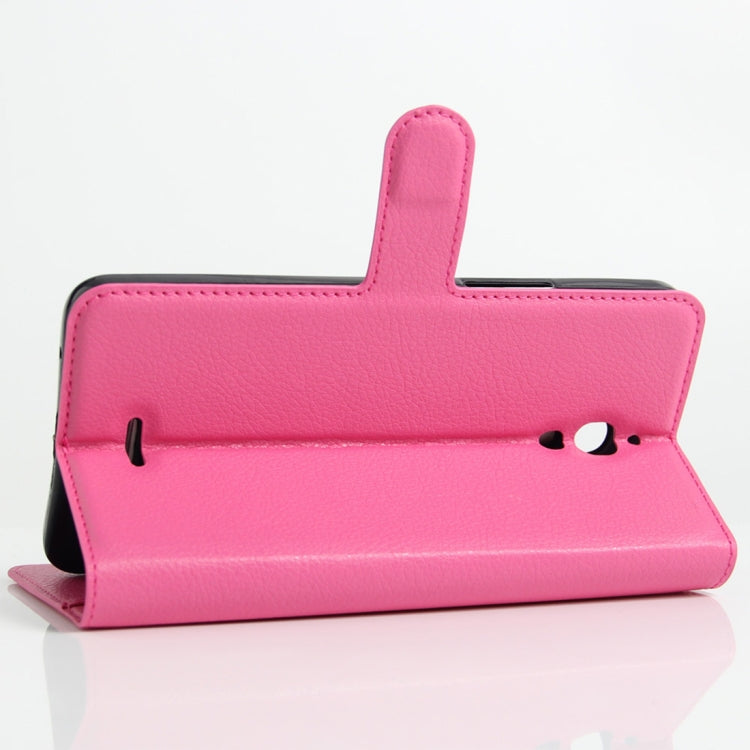 Litchi Texture Horizontal Flip Leather Case for Alcatel Pixi 4 6.0 (3G), with Wallet & Holder & Card Slots