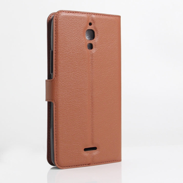 Litchi Texture Horizontal Flip Leather Case for Alcatel Pixi 4 6.0 (3G), with Wallet & Holder & Card Slots