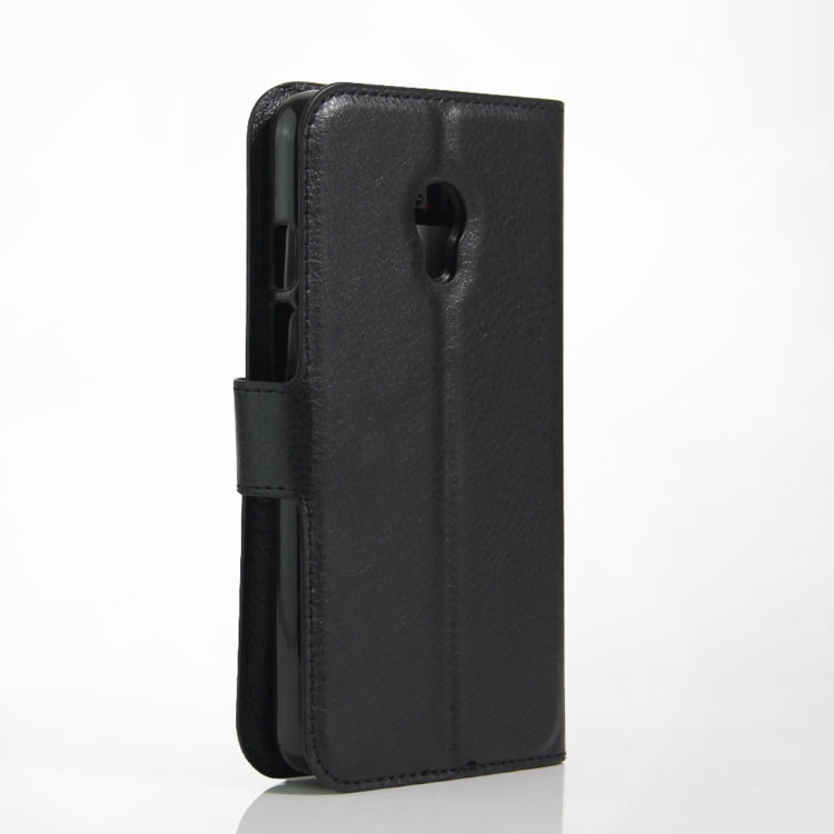 Litchi Texture Horizontal Flip Leather Case for Alcatel Pixi 4 (5) OT5045X, with Wallet & Holder & Card Slots