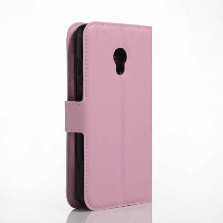 Litchi Texture Horizontal Flip Leather Case for Alcatel Pixi 4 (5) OT5045X, with Wallet & Holder & Card Slots