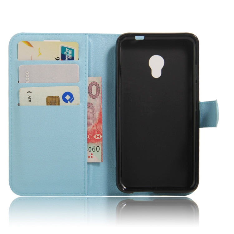 Litchi Texture Horizontal Flip Leather Case for Alcatel Pixi 4 (5) OT5045X, with Wallet & Holder & Card Slots