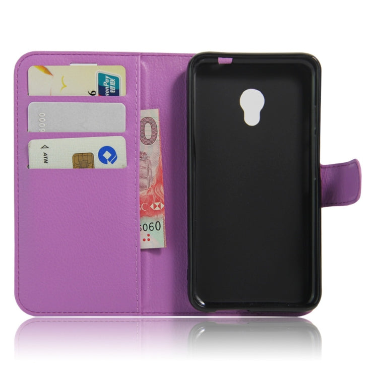 Litchi Texture Horizontal Flip Leather Case for Alcatel Pixi 4 (5) OT5045X, with Wallet & Holder & Card Slots