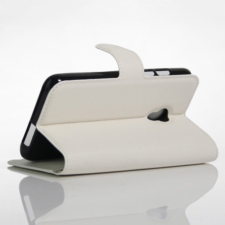 Litchi Texture Horizontal Flip Leather Case for Alcatel Pixi 4 (5) OT5045X, with Wallet & Holder & Card Slots