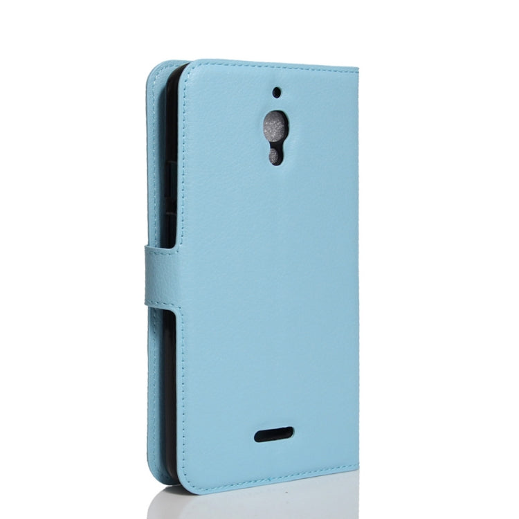 Litchi Texture Horizontal Flip Leather Case for Alcatel Pixi 4 6.0 (4G), with Wallet & Holder & Card Slots
