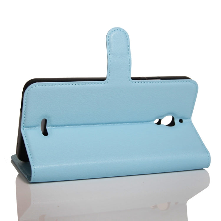 Litchi Texture Horizontal Flip Leather Case for Alcatel Pixi 4 6.0 (4G), with Wallet & Holder & Card Slots