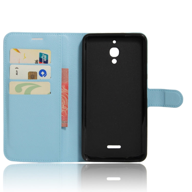 Litchi Texture Horizontal Flip Leather Case for Alcatel Pixi 4 6.0 (4G), with Wallet & Holder & Card Slots