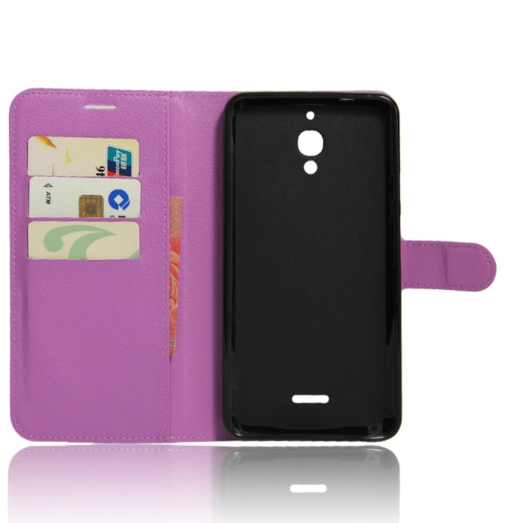 Litchi Texture Horizontal Flip Leather Case for Alcatel Pixi 4 6.0 (4G), with Wallet & Holder & Card Slots