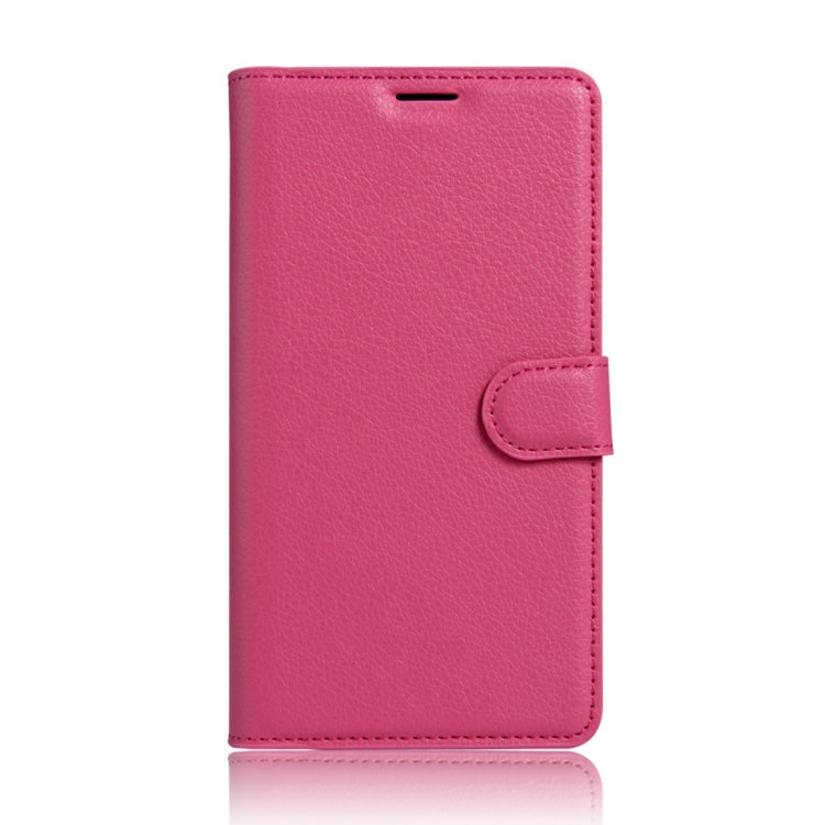 Litchi Texture Horizontal Flip Leather Case for Alcatel Pixi 4 6.0 (4G), with Wallet & Holder & Card Slots