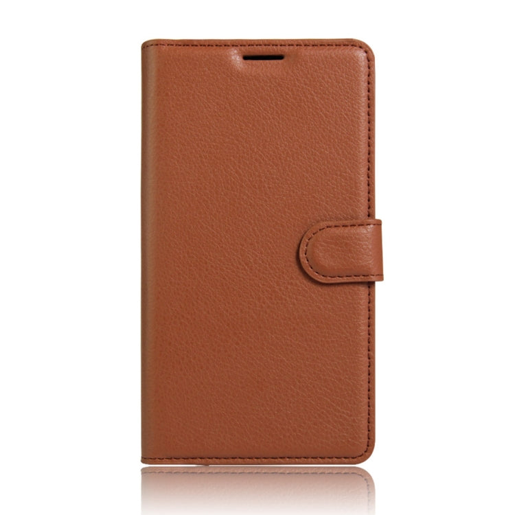 Litchi Texture Horizontal Flip Leather Case for Alcatel Pixi 4 6.0 (4G), with Wallet & Holder & Card Slots