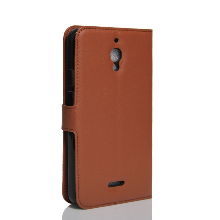 Litchi Texture Horizontal Flip Leather Case for Alcatel Pixi 4 6.0 (4G), with Wallet & Holder & Card Slots