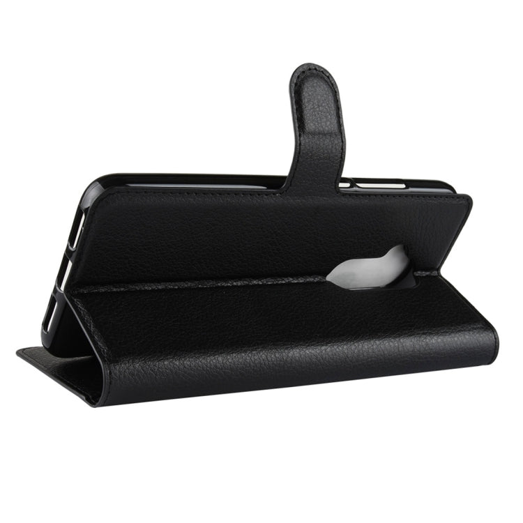 Litchi Texture Horizontal Flip PU Leather Case for Alcatel 7, with Holder & Card Slots & Wallet