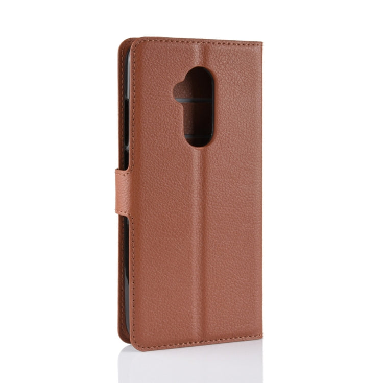 Litchi Texture Horizontal Flip PU Leather Case for Alcatel 7, with Holder & Card Slots & Wallet