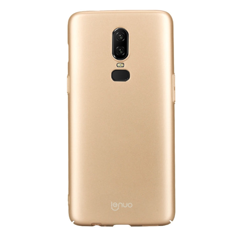 Lenuo Leshield Series PC Shockproof Case for OnePlus 6(Gold)
