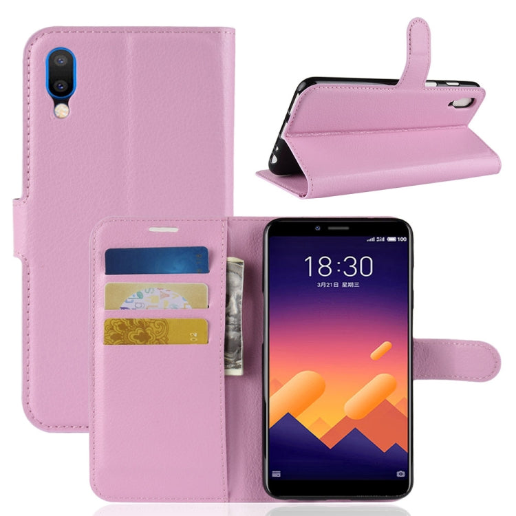Litchi Texture Horizontal Flip Leather Case for Meizu Meilan E3, with Wallet & Holder & Card Slots