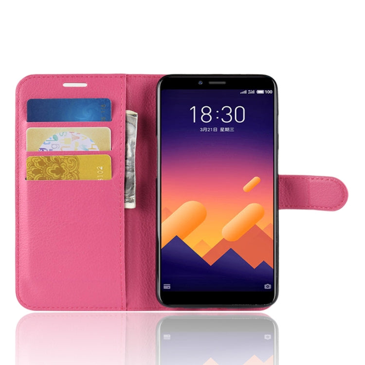 Litchi Texture Horizontal Flip Leather Case for Meizu Meilan E3, with Wallet & Holder & Card Slots