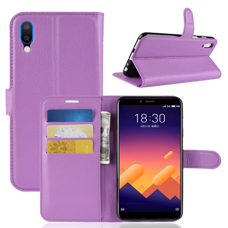 Litchi Texture Horizontal Flip Leather Case for Meizu Meilan E3, with Wallet & Holder & Card Slots