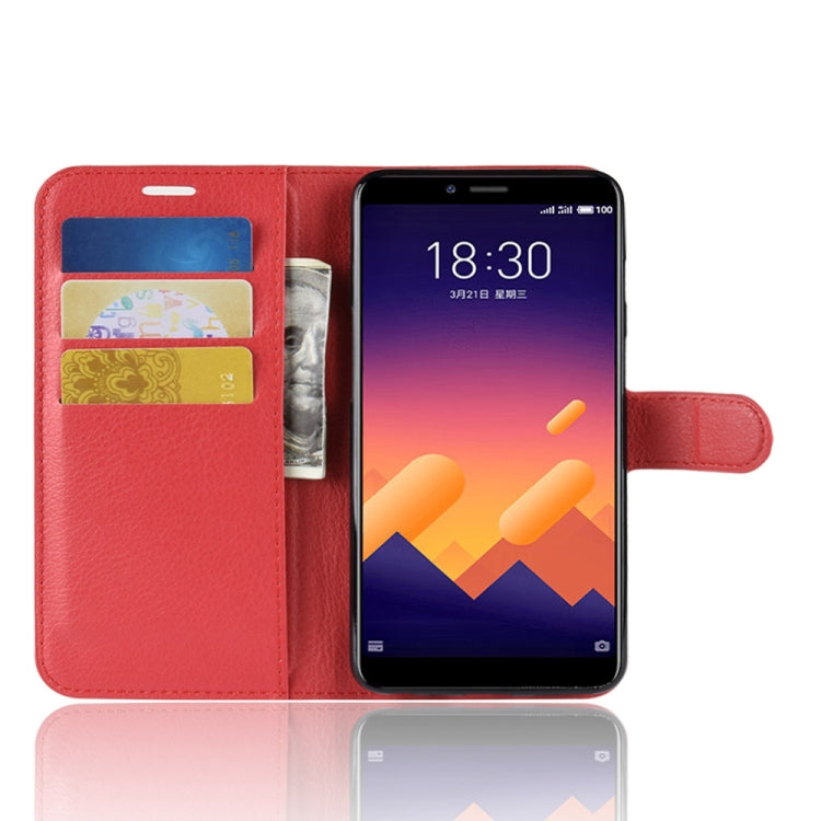 Litchi Texture Horizontal Flip Leather Case for Meizu Meilan E3, with Wallet & Holder & Card Slots