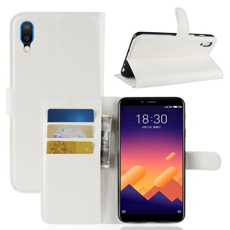 Litchi Texture Horizontal Flip Leather Case for Meizu Meilan E3, with Wallet & Holder & Card Slots