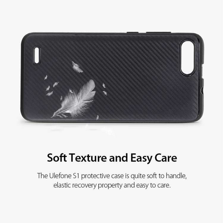 Original Carbon Fibre Texture TPU Protective Case for Ulefone S1(Black)