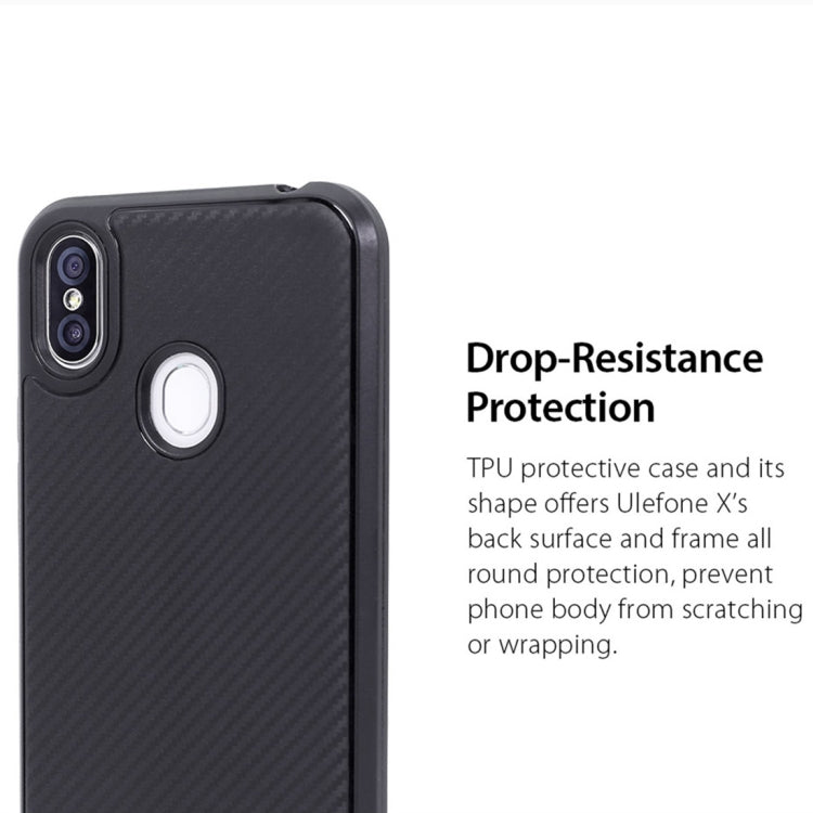 Cloth Texture TPU Protective Leather Case for Ulefone X (Black)