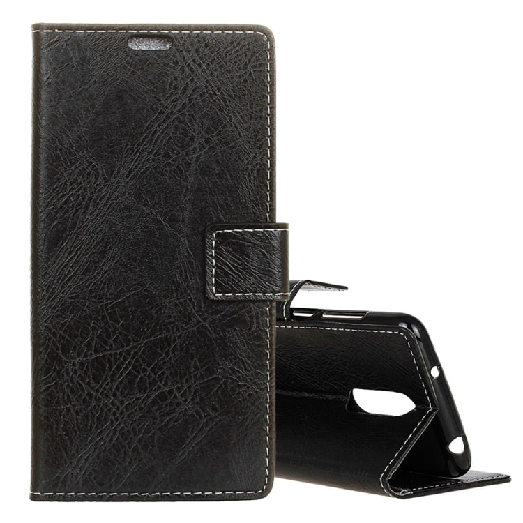 Retro Crazy Horse Texture Horizontal Flip Leather Case for Alcatel 1C, with Holder & Card Slots & Photo Frame