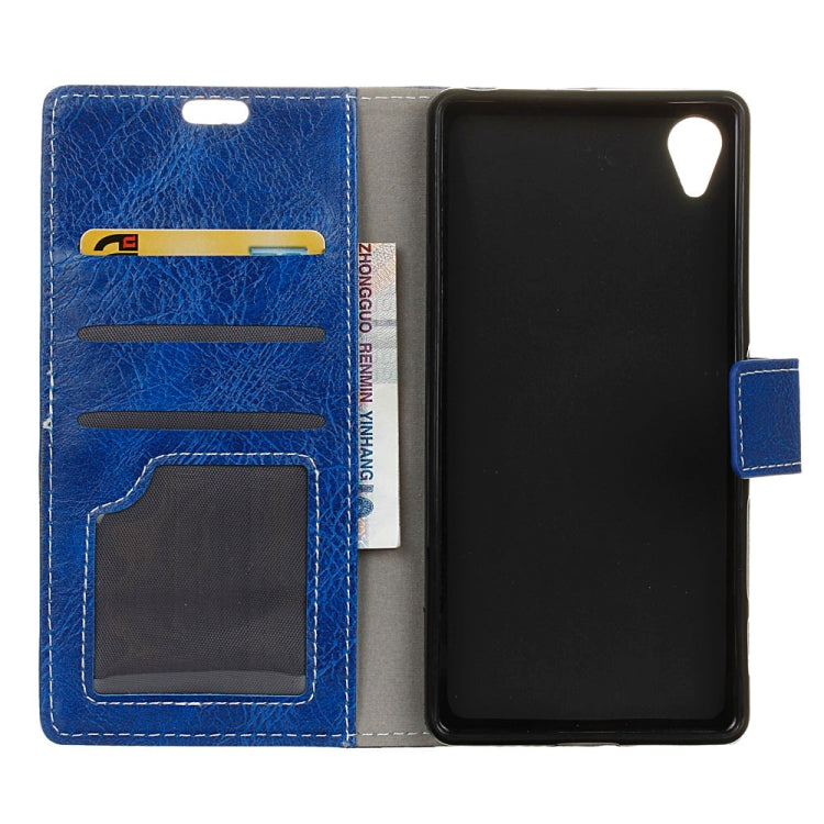 Retro Crazy Horse Texture Horizontal Flip Leather Case for Alcatel 1 / Vodafone Smart E9, with Holder & Card Slots & Photo Frame