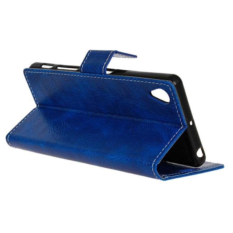 Retro Crazy Horse Texture Horizontal Flip Leather Case for Alcatel 1 / Vodafone Smart E9, with Holder & Card Slots & Photo Frame