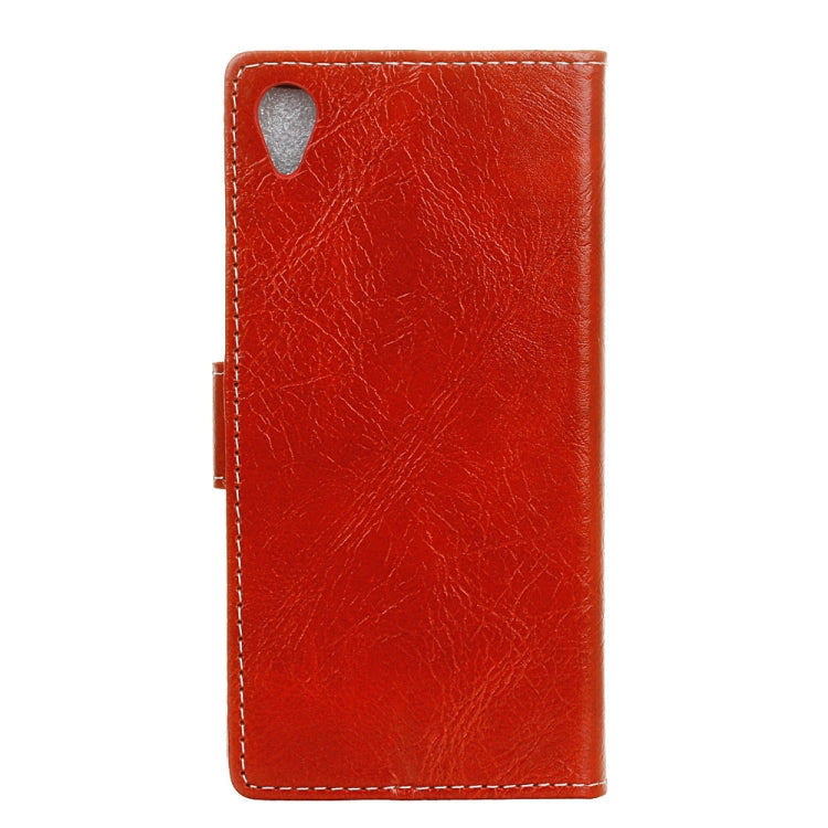 Retro Crazy Horse Texture Horizontal Flip Leather Case for Alcatel 1 / Vodafone Smart E9, with Holder & Card Slots & Photo Frame