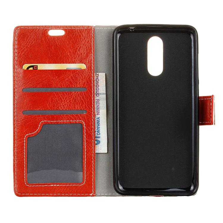 Retro Crazy Horse Texture Horizontal Flip Leather Case for Alcatel 5, with Holder & Card Slots & Photo Frame